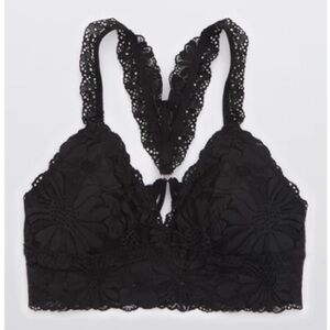 Aerie Garden Party Lace Padded Racerback Bralette and PINK VS Bralette bundle